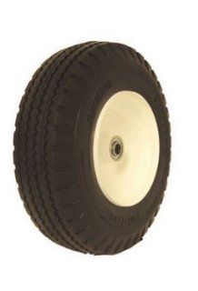 Marathon Industries 00123 4.10/3.50 6" Inch Flat Free Hand Truck Tire with Sawtooth Tread   3" Inch Centered Hub   5/8" Inch Bearing   12.5" Inch Tire Diameter  Material Handling  Patio, Lawn & Garden