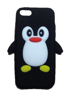 JBG Black iphone 5C Cute 3D Cartoon Animal Penguin Soft Rubber Silicone Skin Case Protective Cover for Apple iPhone 5C Cell Phones & Accessories