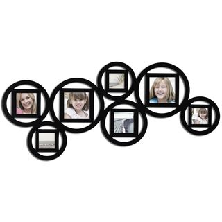 Adeco Adeco 7 photo Squares In Bubbles Picture Frame Black Size Other