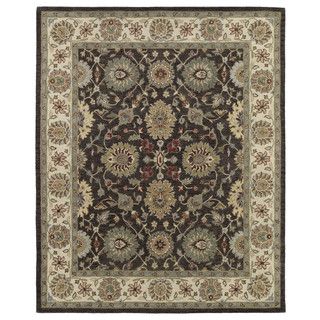 Hand tufted Joaquin Brown Kashan Wool Rug (2 X 3)