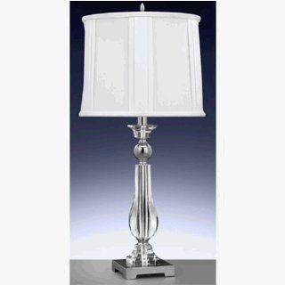 Complements 10156DWP Contemporary Clear and Chrome Table Lamp    