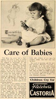 1927 Ad Fletcher's Castoria for Children Laxative Baby   Original Print Ad  