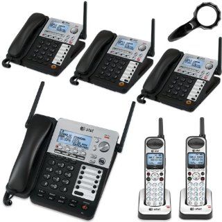 AT&T SB67138 SynJ 4 Line Corded/Cordless Business Phone System with 3 SB67148 Cordless Desksets & 2 Cordless Handsets  Corded Cordless Combination Telephones  Electronics