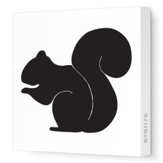 Avalisa Silhouette   Squirrel Stretched Wall Art Squirrel Silhouette