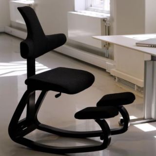 Varier Thatsit Balans Side Chair 125 Frame Finish Finish Black, Color Onyx 