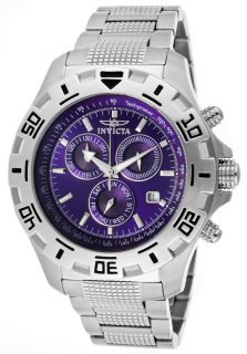 Invicta 11553  Watches,Mens Specialty/Venom Chronograph Purple Dial Stainless Steel, Chronograph Invicta Quartz Watches
