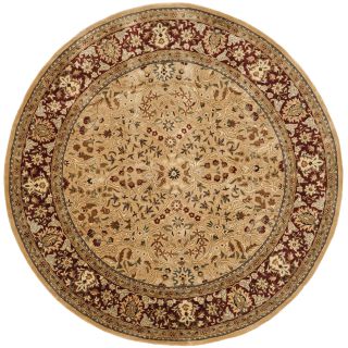Safavieh Handmade Persian Legend Ivory/ Red New Zealand Wool Rug (8 Round)