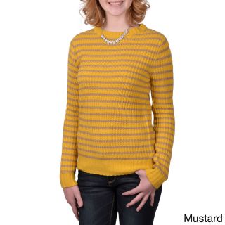 Journee Collection Juniors Lightweight Striped Knit Sweater