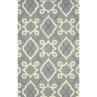 Nuloom Handmade Modern Lattice Grey Wool Rug (5 X 8)