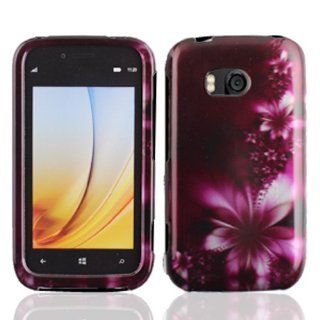 Bundle Accessory for Verizon Nokia Lumia 822   Purple Daisy Designer Hard Case Protective Cover + Lf Stylus Pen + Lf Screen Wiper Cell Phones & Accessories