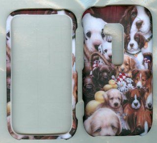 Nokia Lumia 822 Snap on Faceplate Phone Case Cover Hard Rubberized Camo Cute Puppies Love Cell Phones & Accessories
