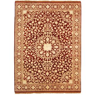 Safavieh Hand knotted Ganges River Red/ Ivory Wool Rug (8 X 10)