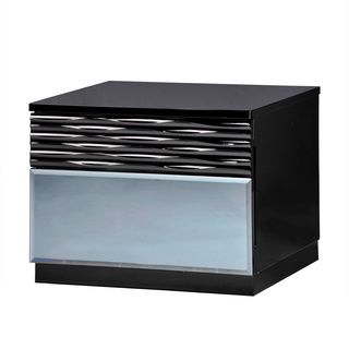 Global Furniture Usa Manhattan Black Nightstand Black Size 2 drawer