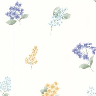 Magnolia White Blossom Toss Wallpaper