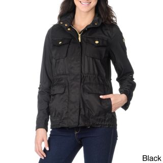 Vince Camuto Womens Mix Media Anorak