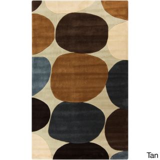 Surya Carpet, Inc. Hand tufted Large Dot Geometric Area Rug (9 X 13) Beige Size 9 x 13