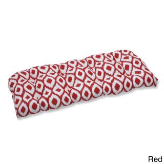Pillow Perfect Wicker Loveseat Cushion With Bella dura Shivali Fabric