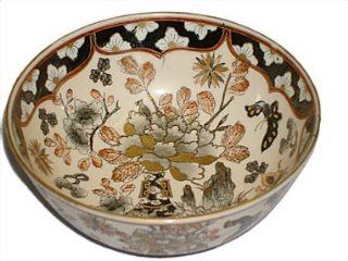 Shop Decorative Porcelain Bowl, Japanese Imari Style   Hand Painted Black and Gold, 6"D at the  Home Dcor Store