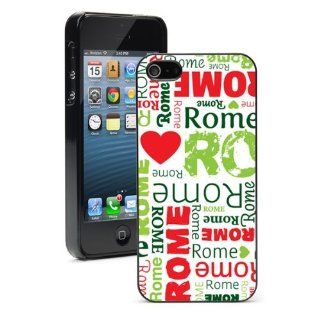 Apple iPhone 4 4S 4G Black 4B826 Hard Back Case Cover Color Love Rome Typography Cell Phones & Accessories