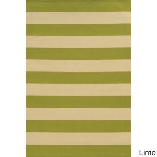 Indoor/ Outdoor Stripe Polypropylene Rug (19 X 39)