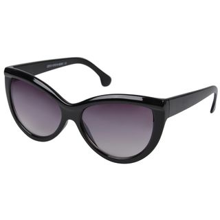 Journee Collection Womens Black Wide Frame Fashion Sunglasses