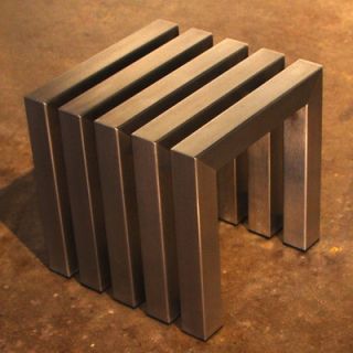 Sarabi Studio Linear Stainless Steel Cube Table 1003