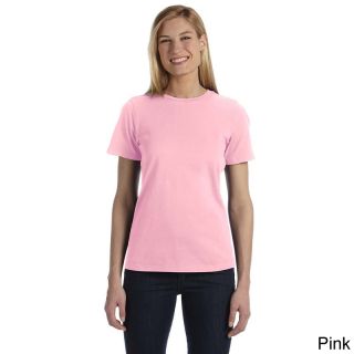 Bella Bella Womens Missy Jersey Crew Neck T shirt Pink Size XXL (18)
