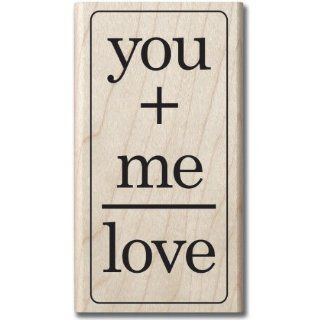 Hampton Art You+Me+Love Rubber Stamp