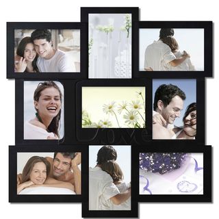 Adeco 9 opening Black Wood Wall Hanging Collage Photo Picture Frame Black Size Other
