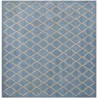 Safavieh Handmade Moroccan Chatham Blue Grey Wool Rug (5 Square)