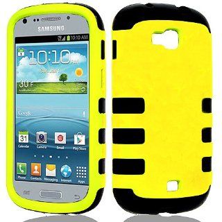 Yellow Hard Soft Gel Dual Layer Grip Cover Case for Samsung Galaxy Axiom SCH R830 Cell Phones & Accessories