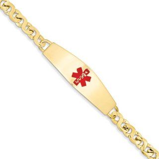 14k Yellow Gold 7in Medical Jewelry ID Bracelet. Metal Wt  16.1g Tennis Bracelets Jewelry