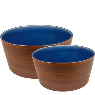 Waechtersbach Pure Nature Blue Small And Medium Serving Bowls (set Of 2)