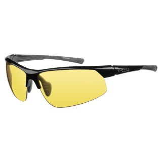 Ryders Mens Saber Gloss Black Yellow Lens Sunglasses