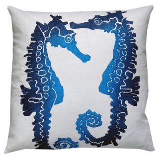 Dermond Peterson Seahorse Pillow SEAXX35000 Color Indigo