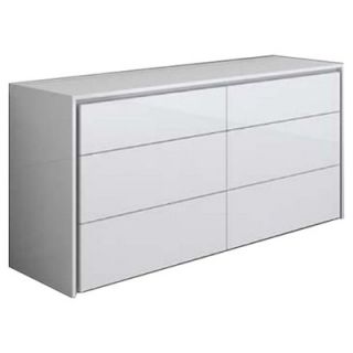 Casabianca Furniture Zen 6 Drawer Dresser CB/1104 D WH / CB/1104 D E Finish 