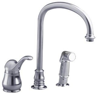 American Standard 3821.834.002 Jasmine Single Control Kitchen Faucet with Hand Spray, Polished Chrome   Touch On Kitchen Sink Faucets  