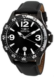 Invicta 12125  Watches,Mens Specialty Black Dial Black Satin, Casual Invicta Quartz Watches