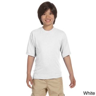 Jerzees Youth Polyester Moisture wicking Sport T shirt White Size L (14 16)