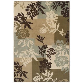 Easton Collection Floral Boxes Area Rug