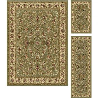 Lagoon Green Traditional Area Rug Set