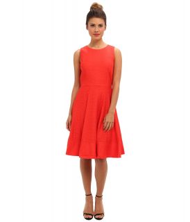 Anne Klein Darted Circle Ribbon Sheer Skirt Dress Womens Dress (Red)