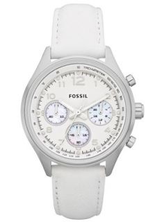 Fossil CH2823  Watches,Womens White Dial White Leather, Casual Fossil Quartz Watches