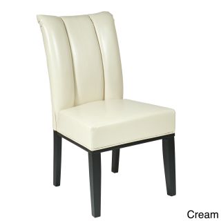 Metro Plated Parsons Chair With Espresso Finish Legs
