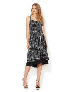 Alexa A Line Dress with Wrap Skirt by Hunter Bell