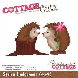 Cottagecutz Die 4 X4   Spring Hedgehogs