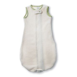 Swaddle Designs Organic zzZipMe Sack in Natural with Kiwi Trim SD 07KW Size 