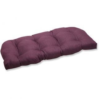 Pillow Perfect Outdoor Purple Wicker Loveseat Cushion