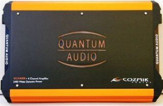 Brand New Quantum Audio 2, 400 Watt Dynamic Power 4 Channel (Bridgeable to 3 or 2 Channels) Car Stereo Amplifier with Built in Adjustable Crossover Network, Built in 60a Fuse and Top of the Line Sound Quality and Efficiency  Vehicle Multi Channel Amplifie