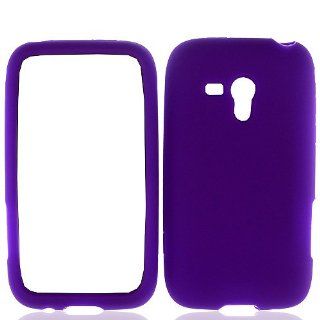 Purple Soft Silicone Gel Skin Cover Case for Samsung Galaxy Rush SPH M830 Cell Phones & Accessories